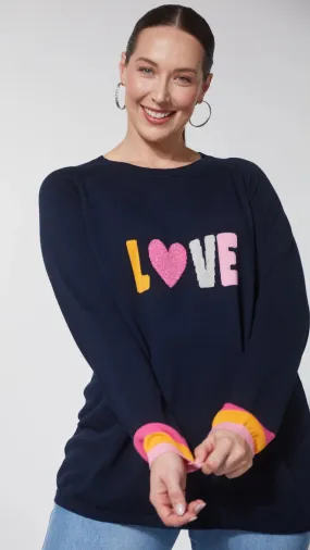 Boden Love Jumper Midnight