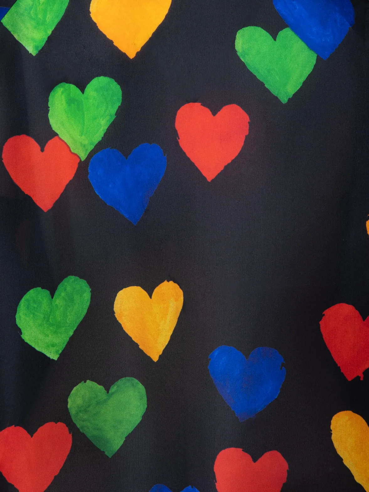 Bomberjacke aus Seiden-Organza mit Hearts Druck