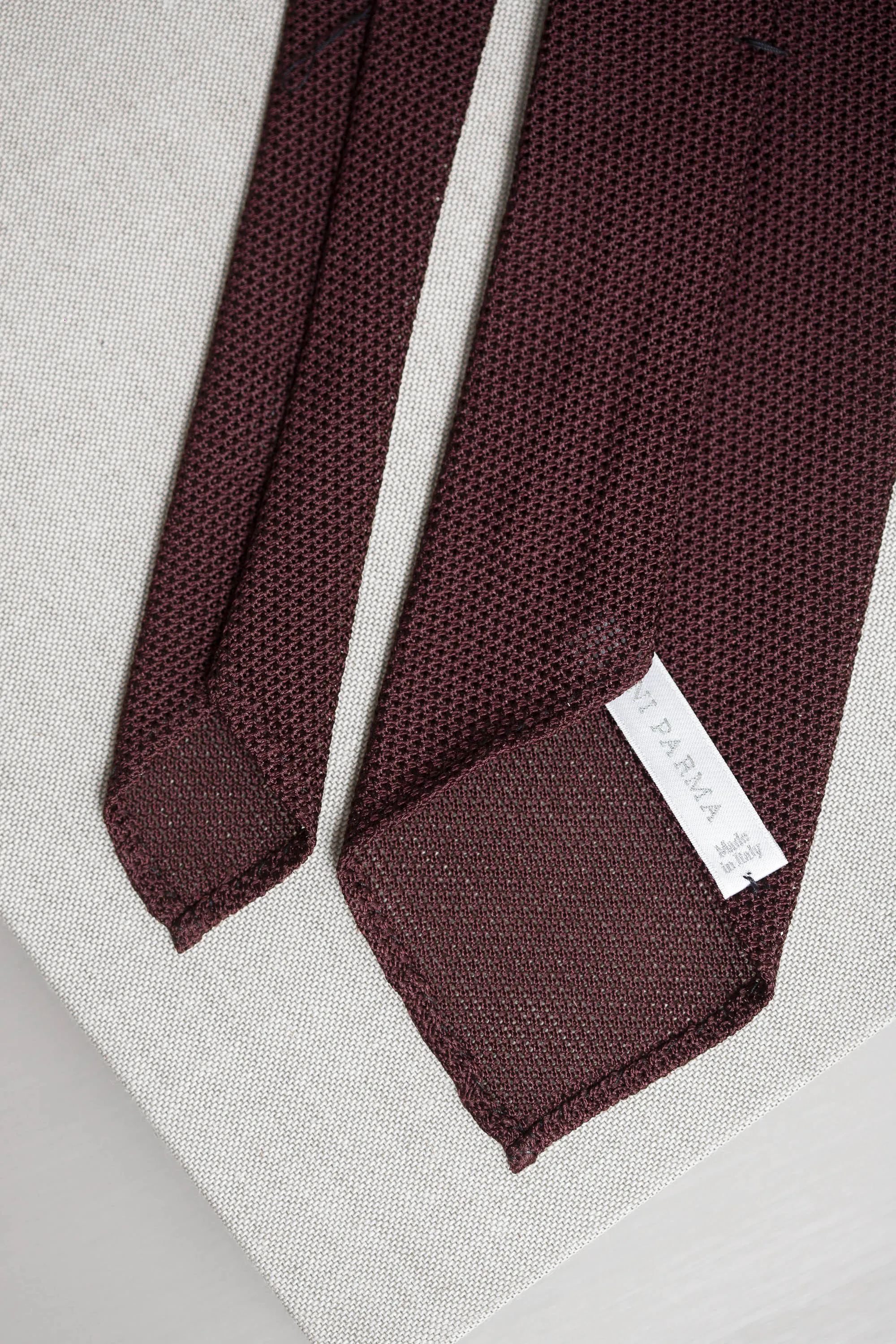 Bordeaux grenadine silk tie - Hand Made In Italy