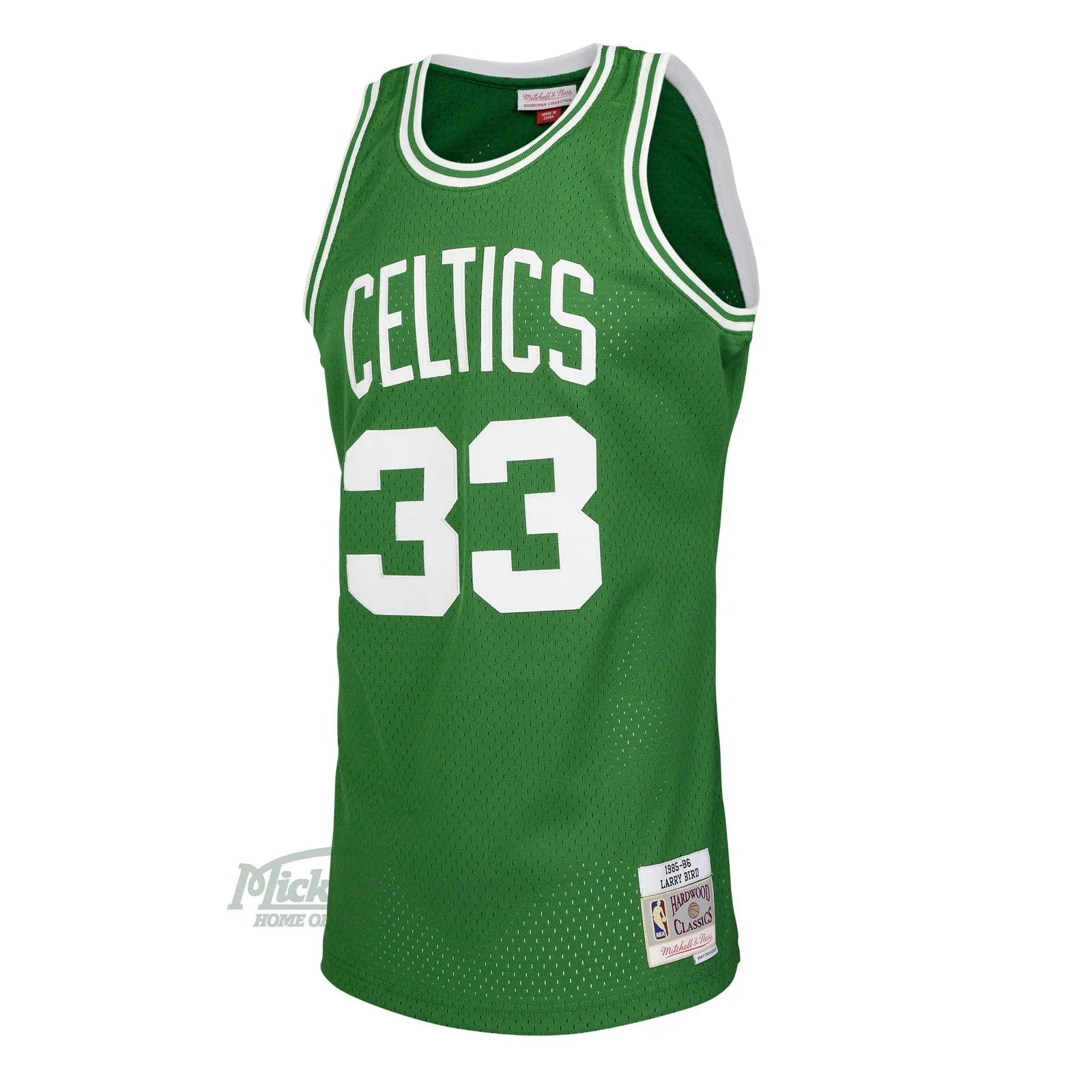 Boston Celtics Larry Bird 1985-86 Hardwood Classics Swingman Road Jersey by Mitchell & Ness