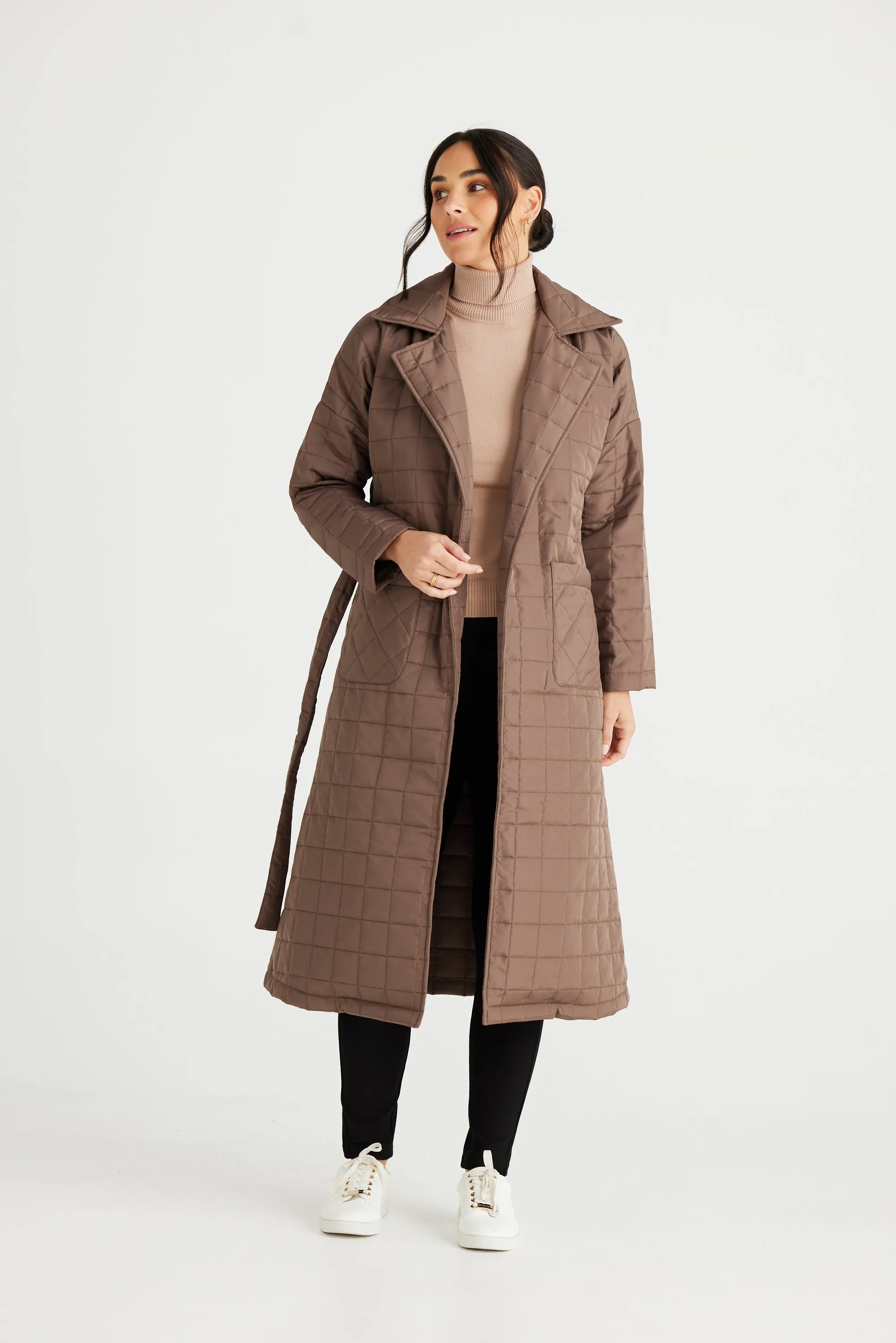 BRAVE & TRUE Bedford Longline Puffer MOCHA