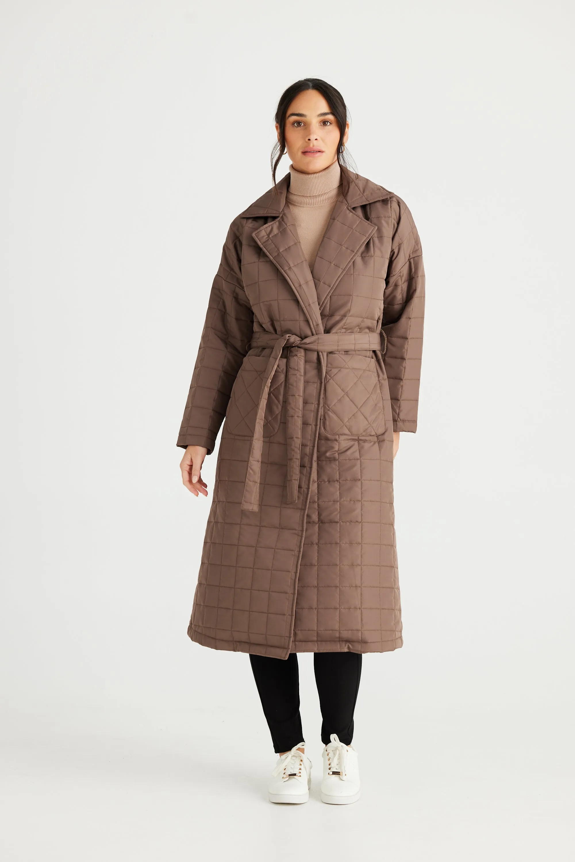 BRAVE & TRUE Bedford Longline Puffer MOCHA