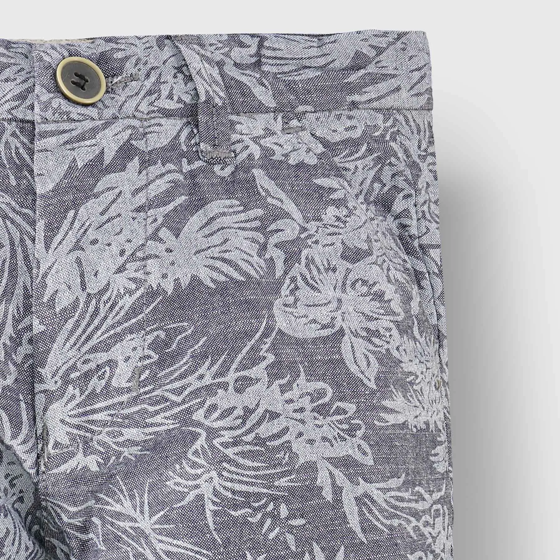 C1716 RCUL Digital Printed 4-Pocket Grey Cotton Shorts