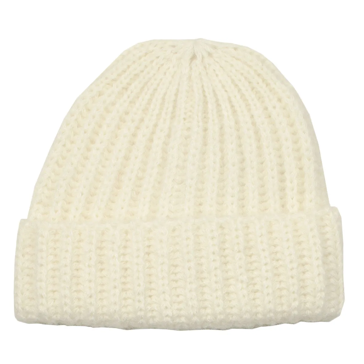 cableami - Mohair Tube-Yarn Beanie - White