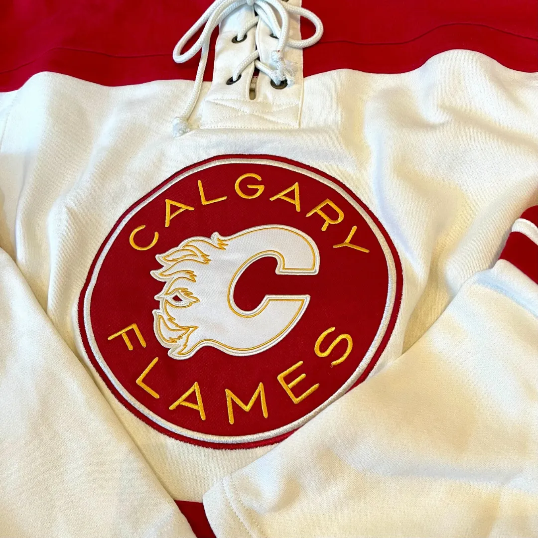 Calgary Flames 2023 Heritage Classic Jersey Lacer Hoodie