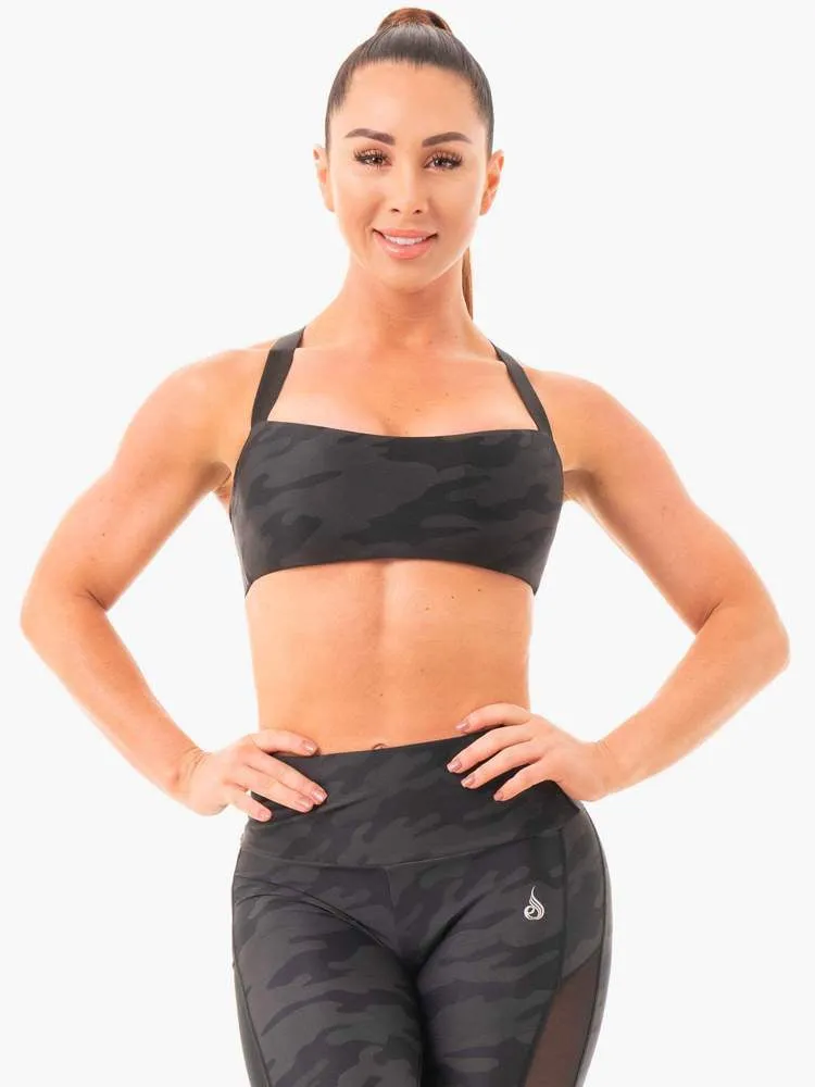 CAMO SPORTS BRA BLACK CAMO