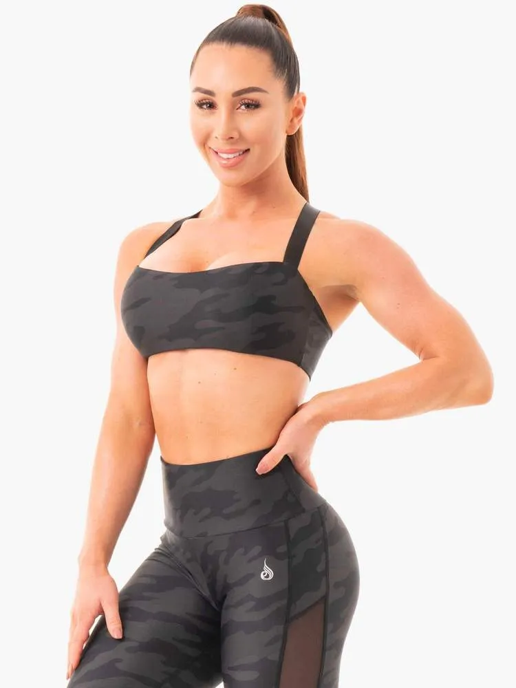 CAMO SPORTS BRA BLACK CAMO