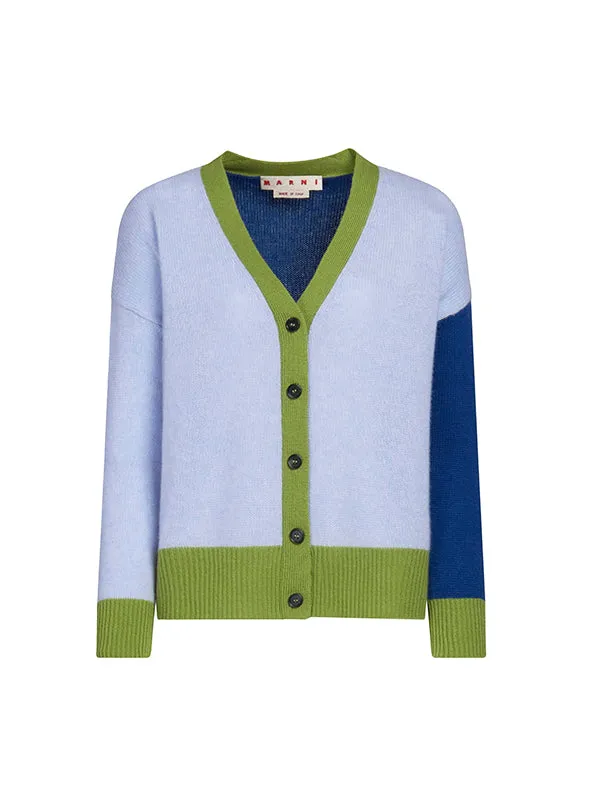 Cashmere Cardigan in Illusion Blue