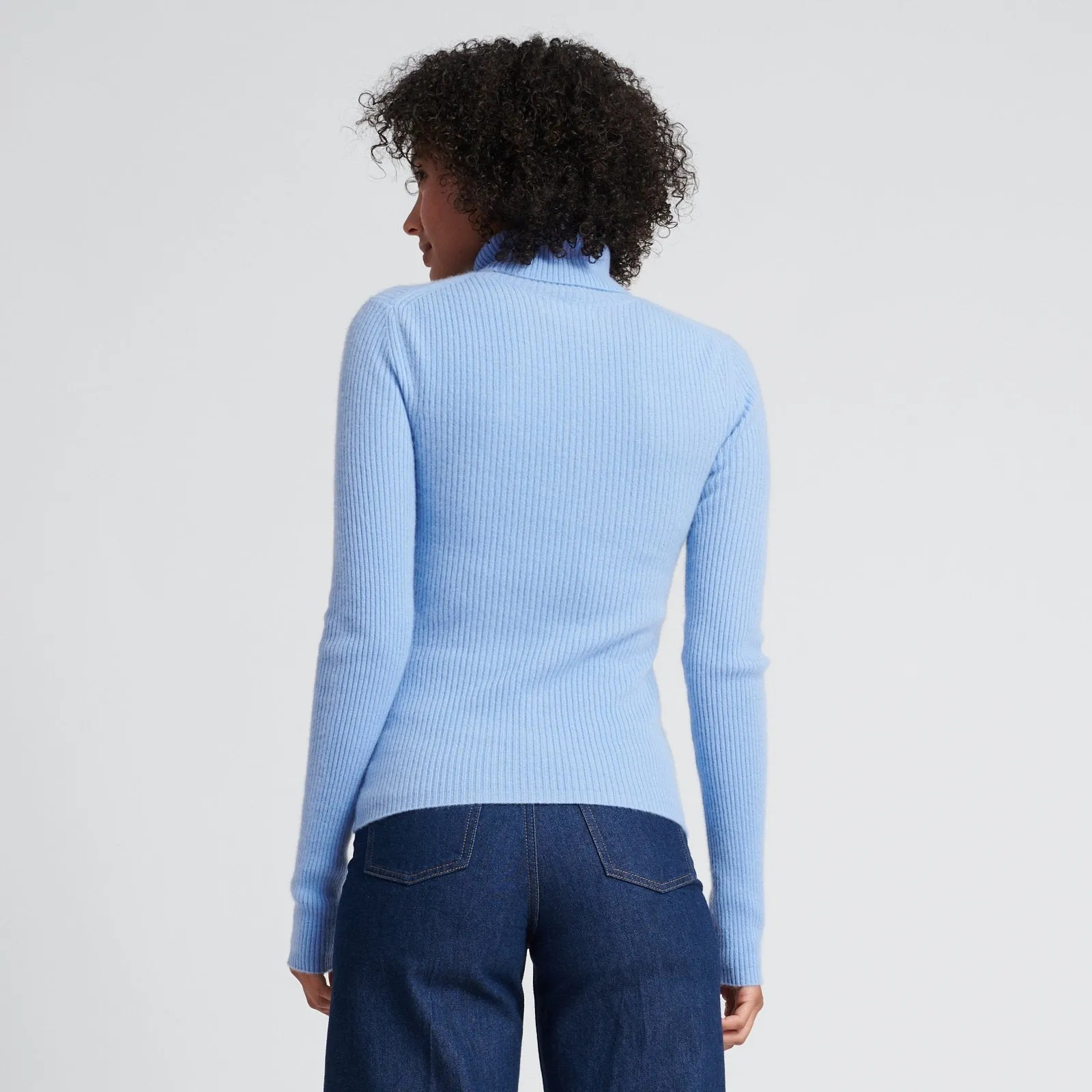 Cashmere Ribbed Turtleneck