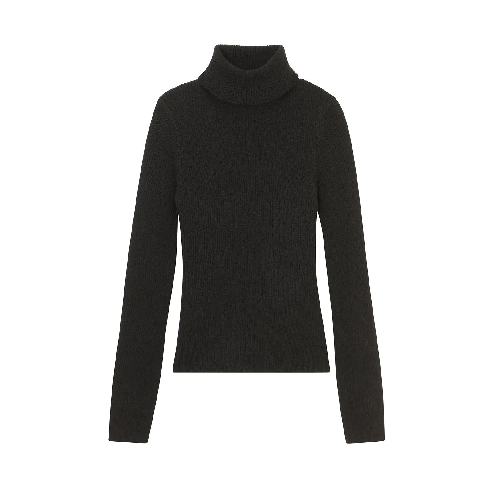 Cashmere Ribbed Turtleneck