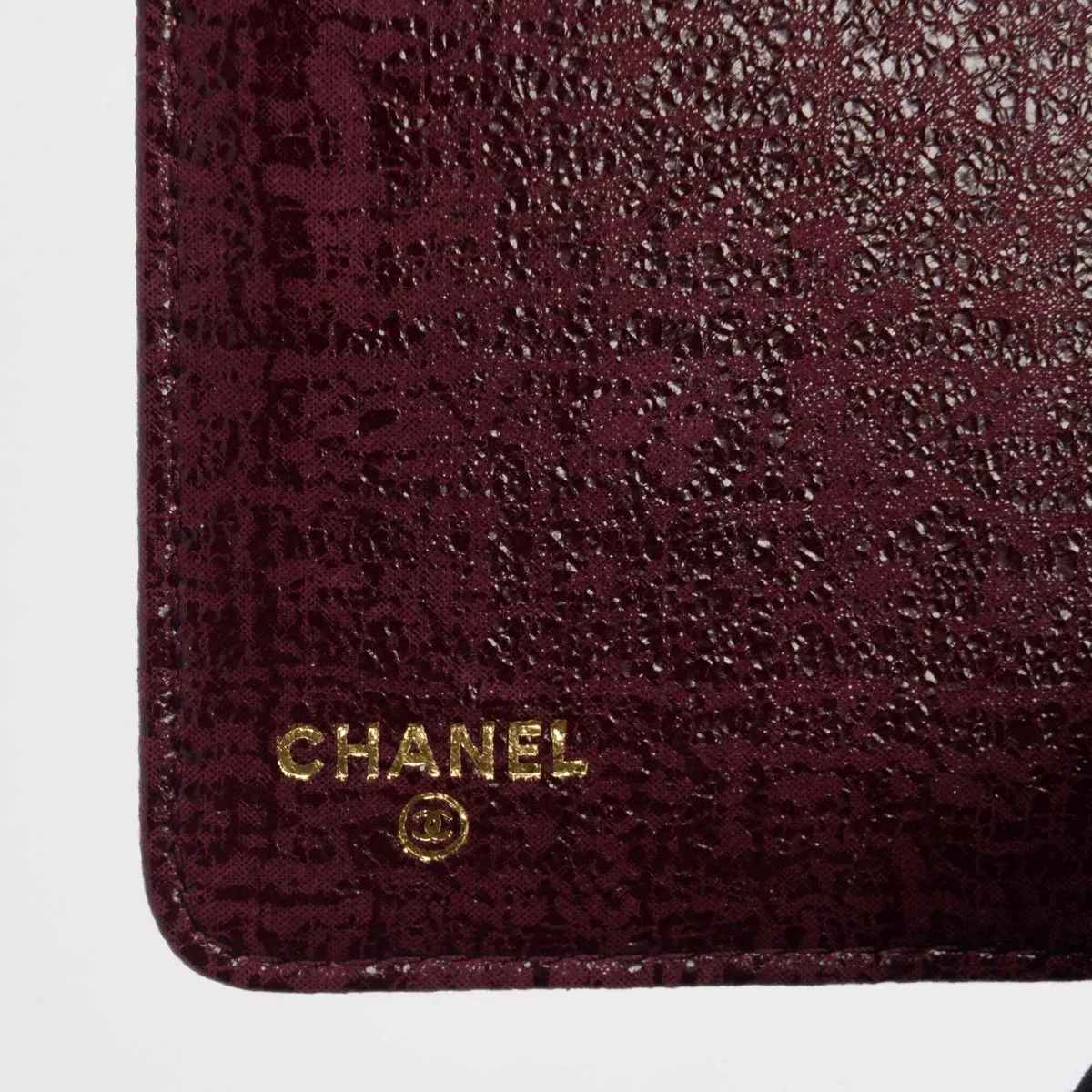 Chanel Burgundy Tweed Effect Paris to Edinburgh Wallet