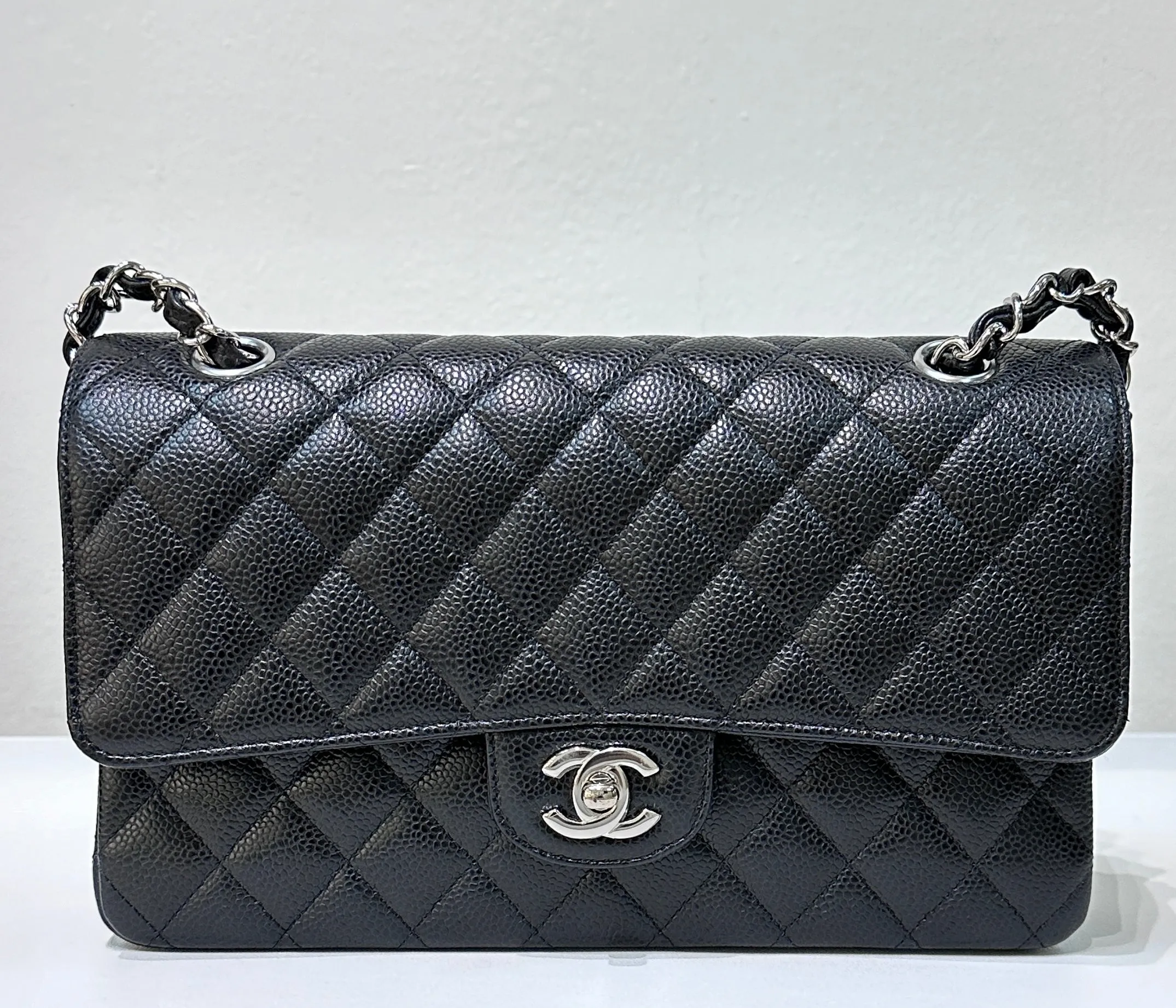 Chanel Medium Classic Flap Bag Caviar Black SHW