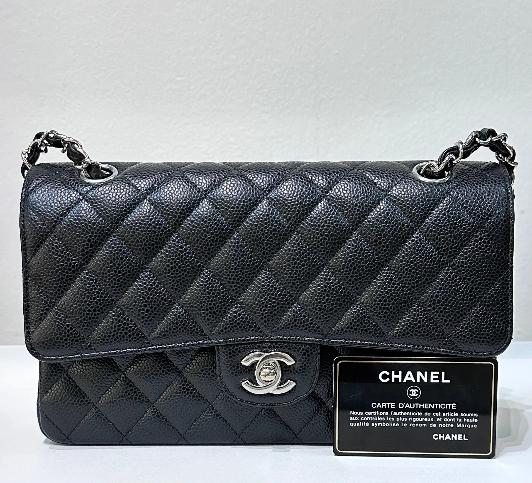 Chanel Medium Classic Flap Bag Caviar Black SHW