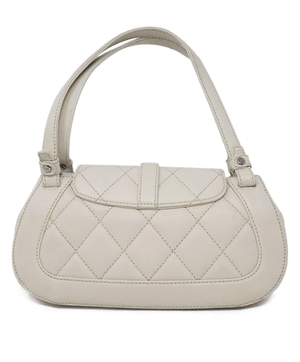 Chanel Neutral Caviar Leather Shoulder Bag