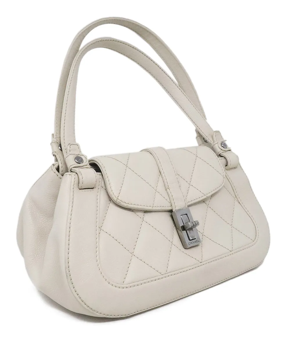 Chanel Neutral Caviar Leather Shoulder Bag