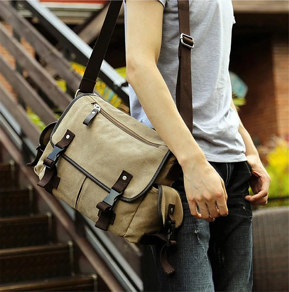 Cheggio Canvas Messenger Bag