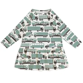 Chicago Dress - Big Rigs Surf Blue