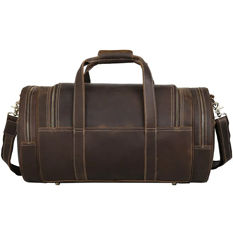 Christmas Gifts Leather Duffel Bag Vintage Carry On Weekend Bag Large Duffle Luggage Bag Overnight Travel Bag