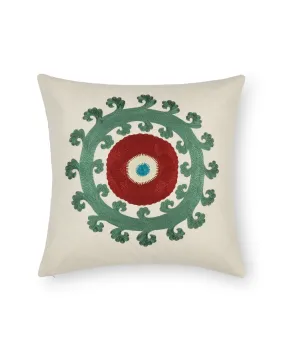 Circle Pillow Case Green Rust