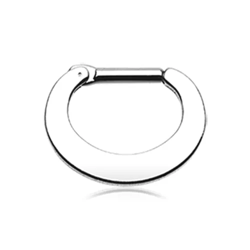 Classic Crescencia Loop Septum Clicker in Steel