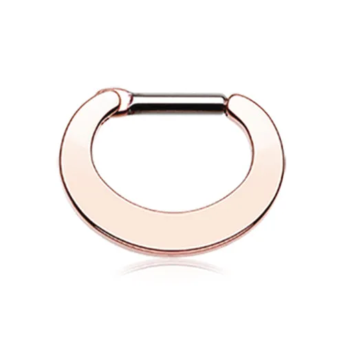 Classic Crescencia Loop Septum Clicker with Rose Gold Plating