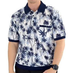 Classics by Palmland Short Sleeve Polo Shirt Big and Tall - Navy - 6190-325