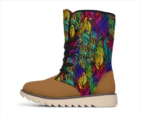 Colorful Feathers Polar Boots