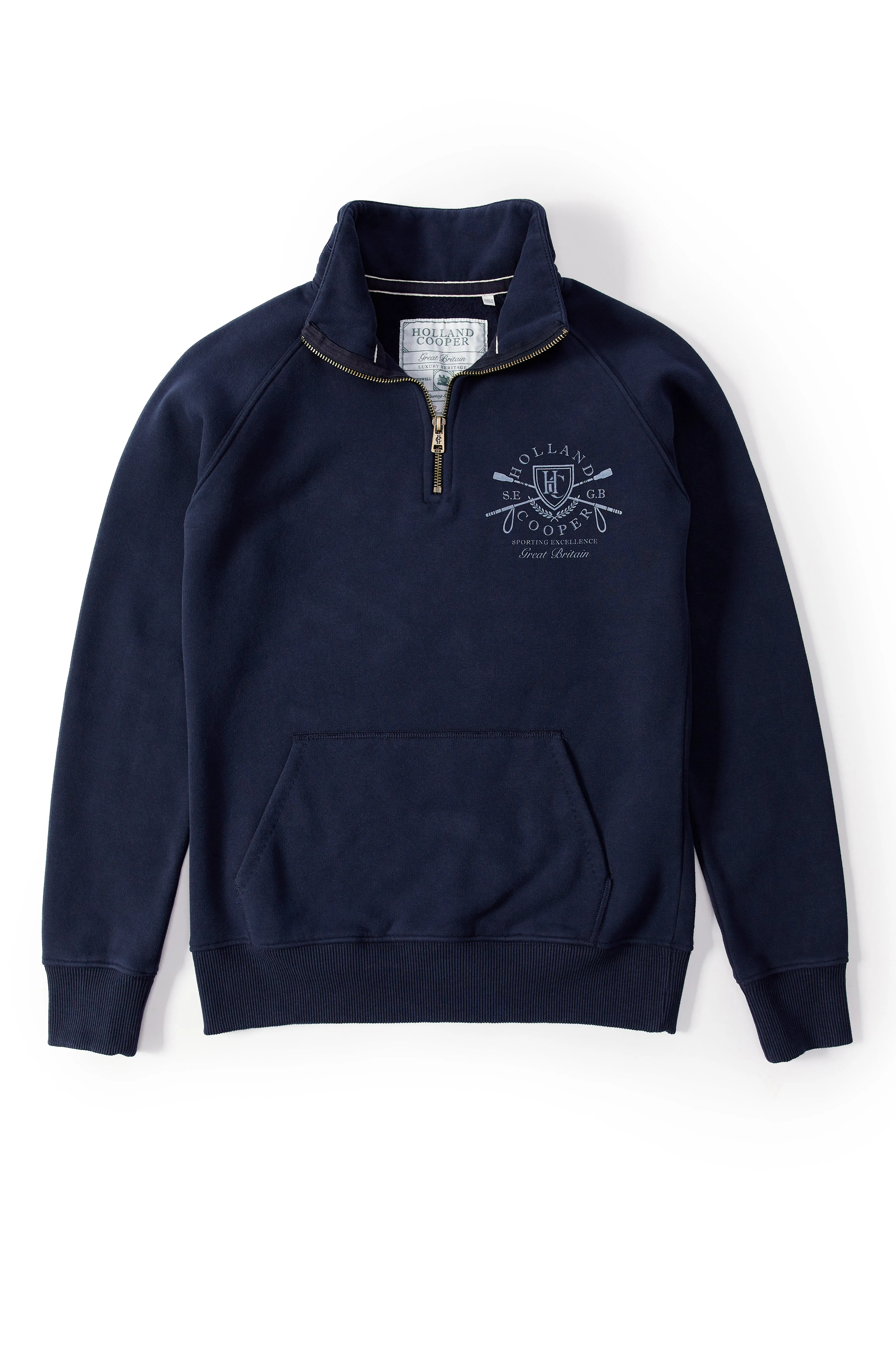 Crest Zip Henley (Ink Navy)