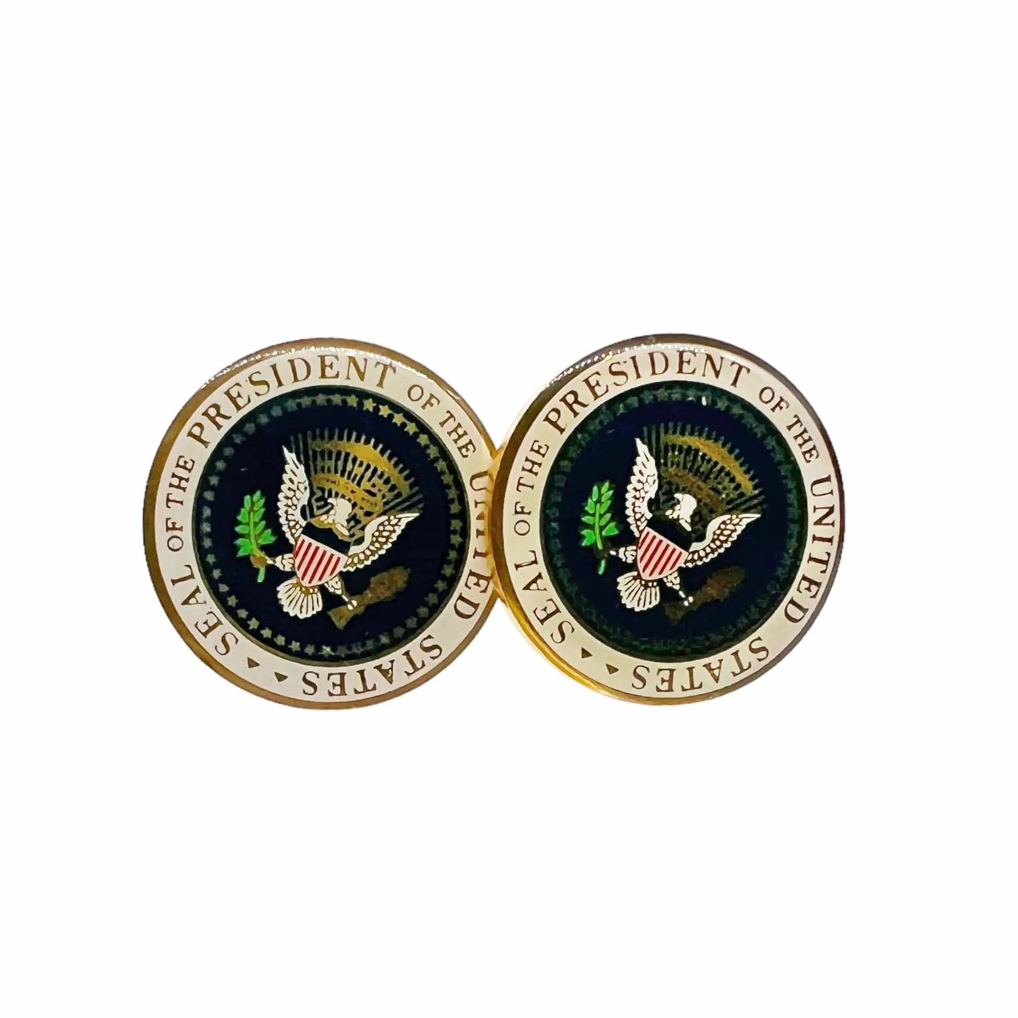 CUFFLINKS Official Bill Clinton with Presidential Seal - Red, White & Blue