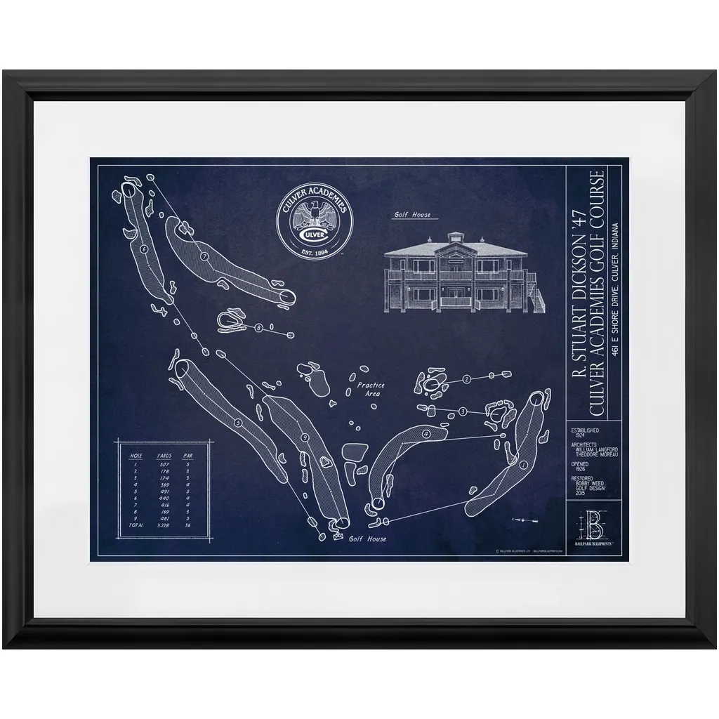 Culver Academies Golf Course Design Framed Print