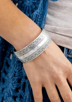 Desert Peaks Silver Cuff Bracelet