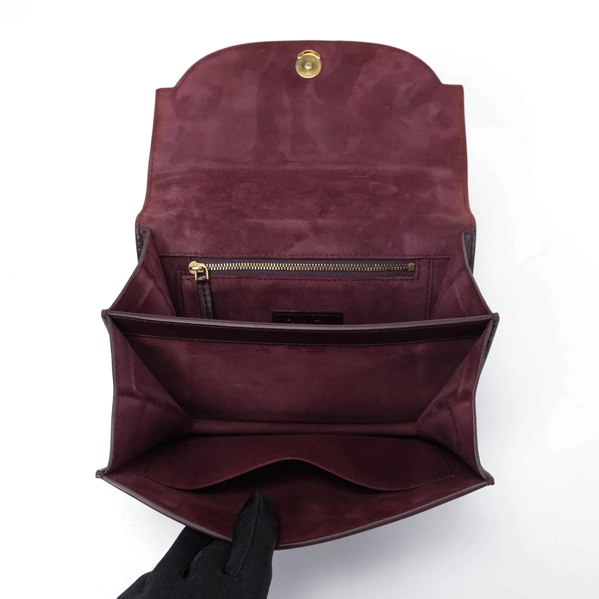 Dior Burgundy Lambskin DiorDirection Shoulder Bag