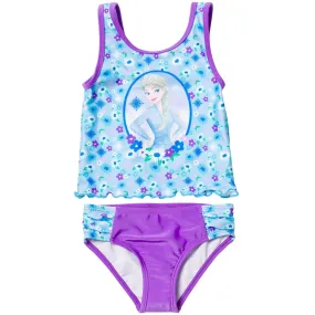 Disney Frozen Queen Elsa UPF 50  Tankini Top Bikini Bottom Swim Set