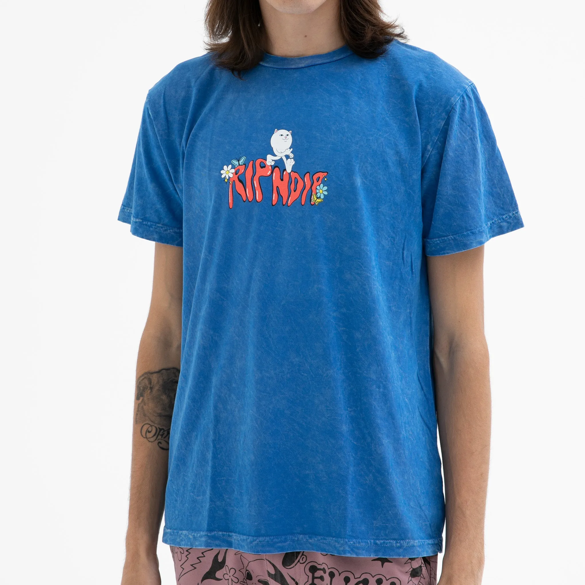 Dont Trip Tee (Cornflower Blue Mineral Wash)