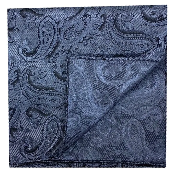 Dormeuil Slate Blue Pocket Square