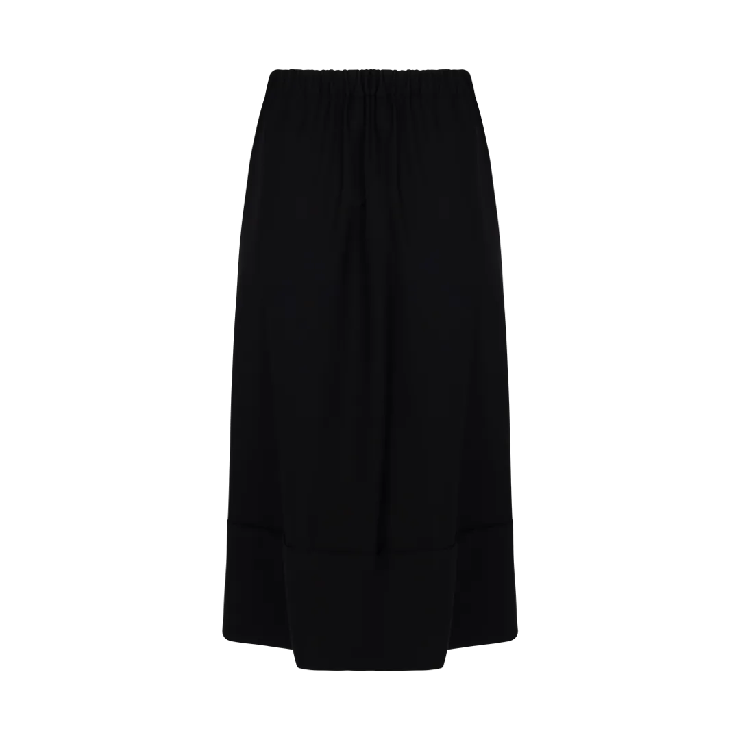 Embossed-Button Midi Skirt