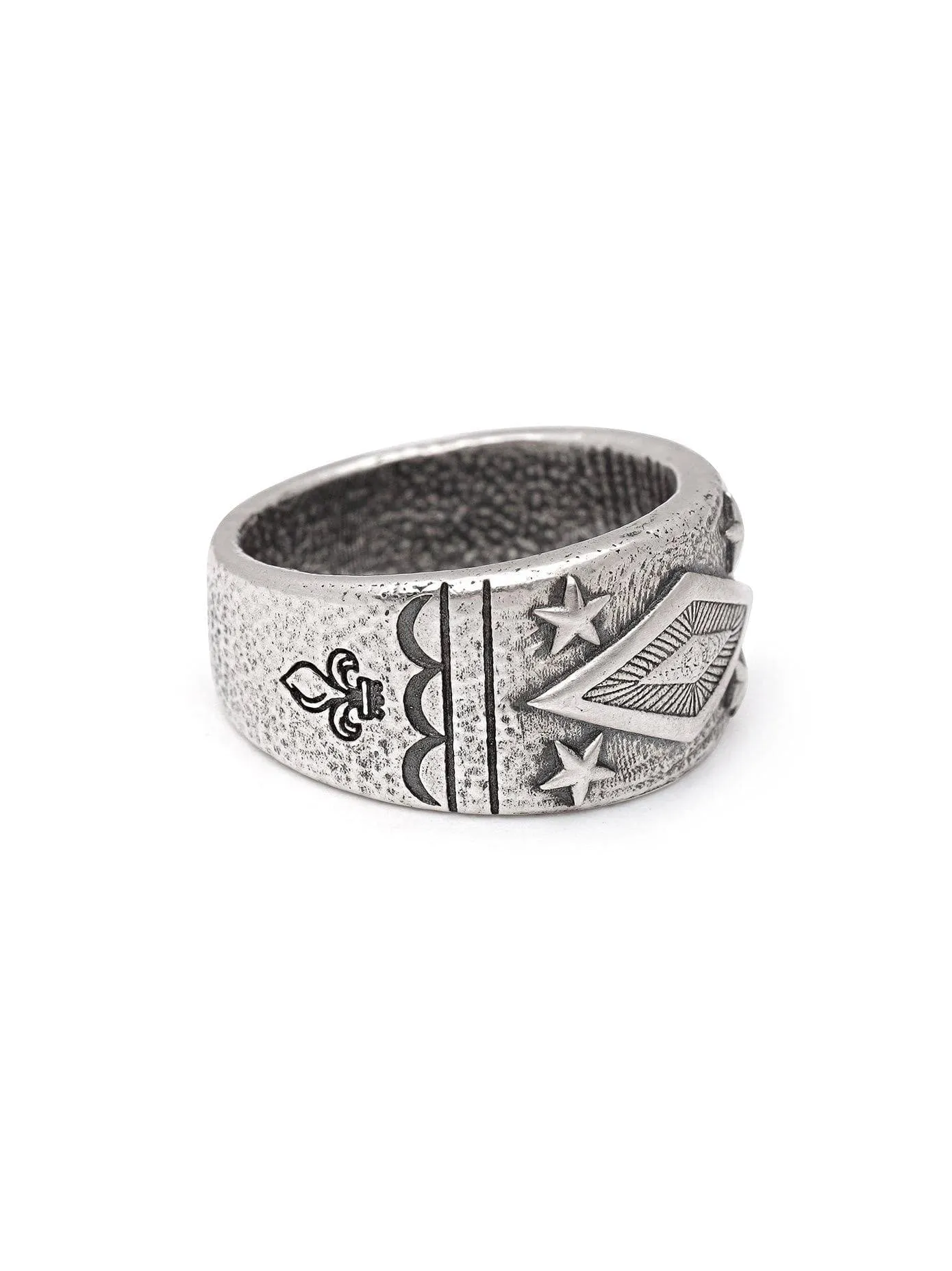 Engraved Vintage Sterling Silver Ring