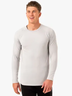 Enhance Long Sleeve Training Top - Snow Grey