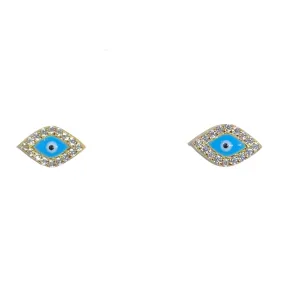 Evil Eye Blue Studs