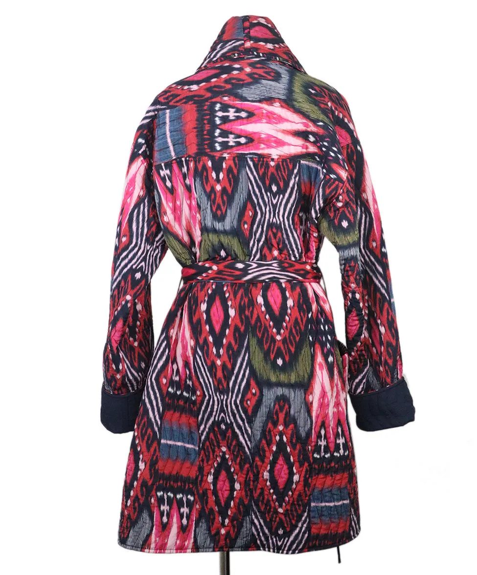 Figue Multicolored Viscose Coat sz 2