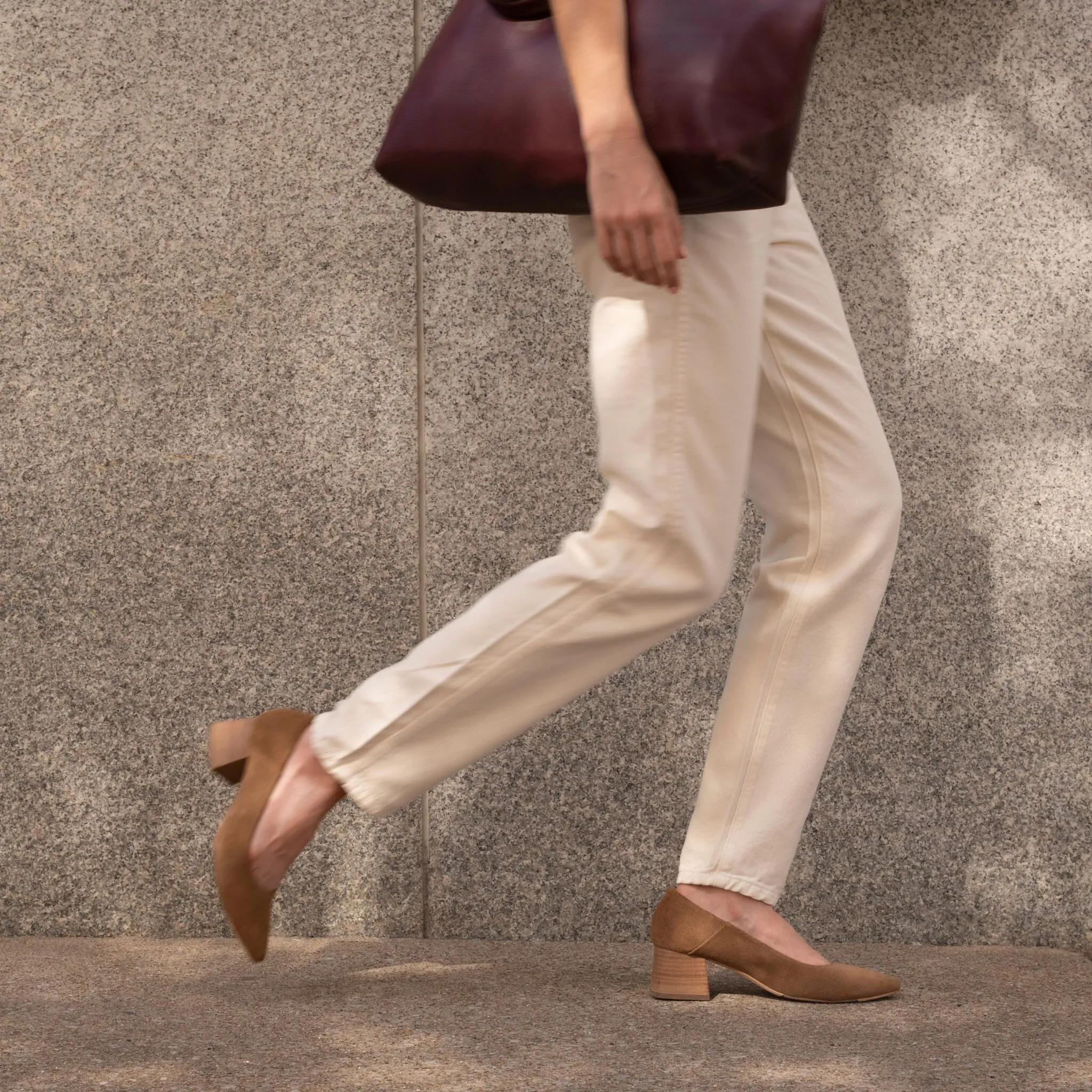 Fiorela Go-To Mid Heel Taupe Suede