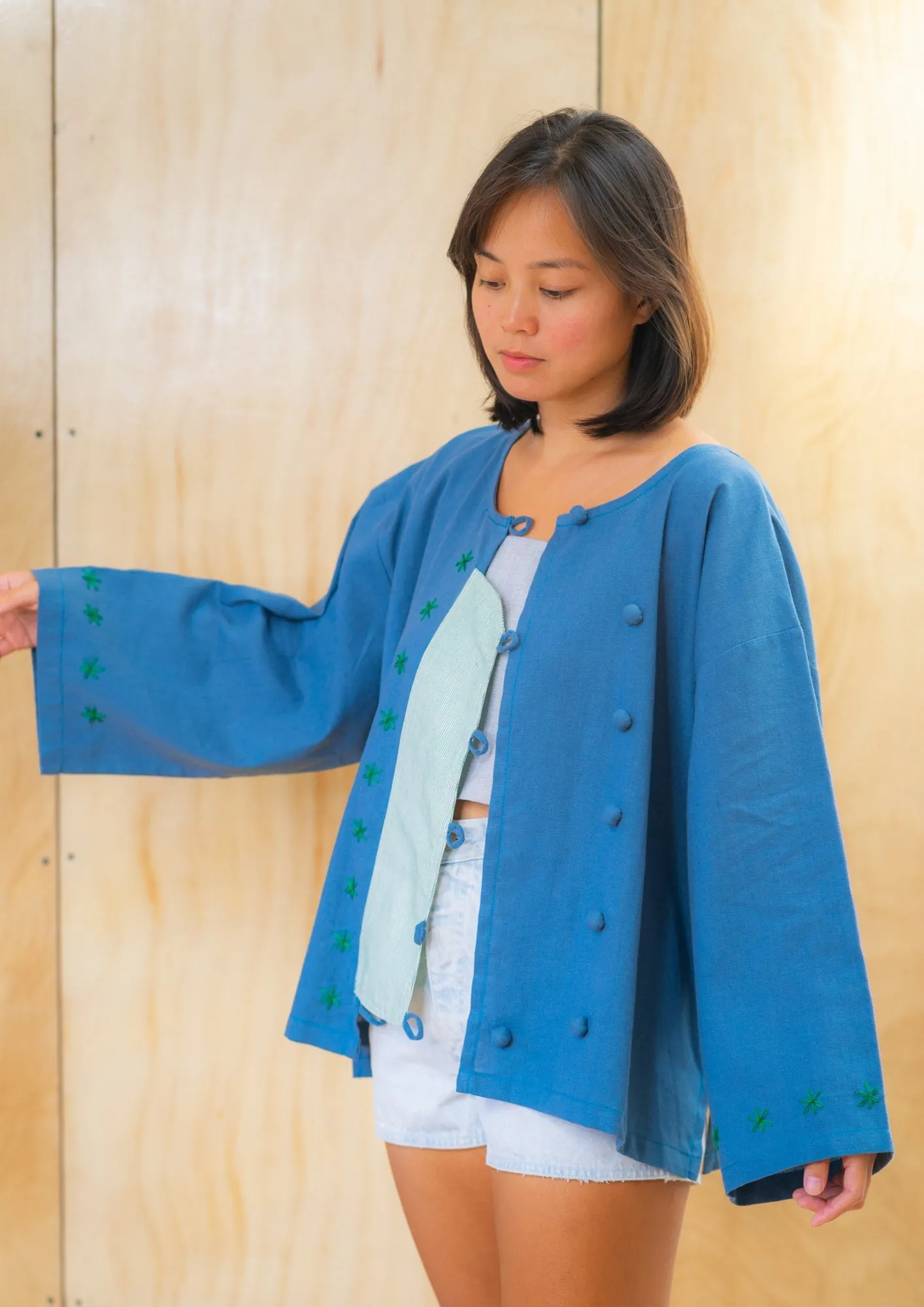 flap jacket - blue