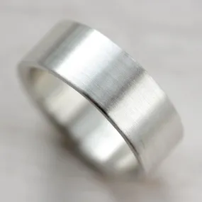 Flat 2mm Thick Silver Engagement Band