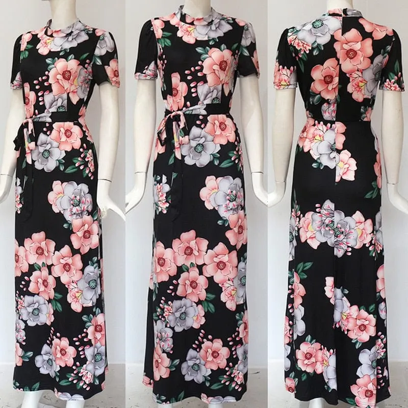 Floral Garden Long Maxi Dress - S-3XL - 3 Colors