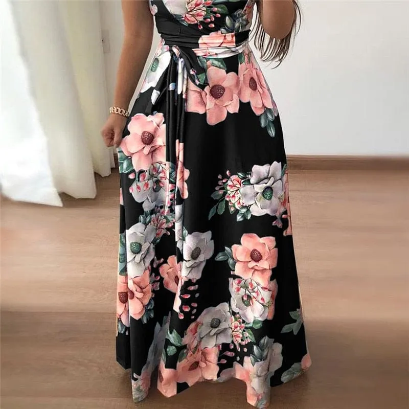 Floral Garden Long Maxi Dress - S-3XL - 3 Colors