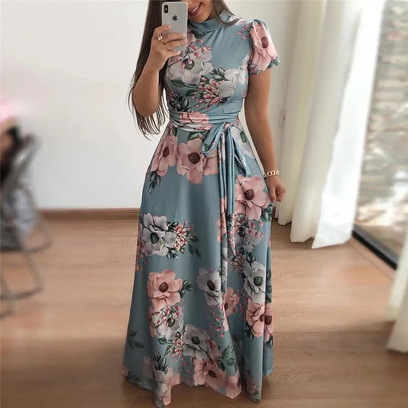 Floral Garden Long Maxi Dress - S-3XL - 3 Colors