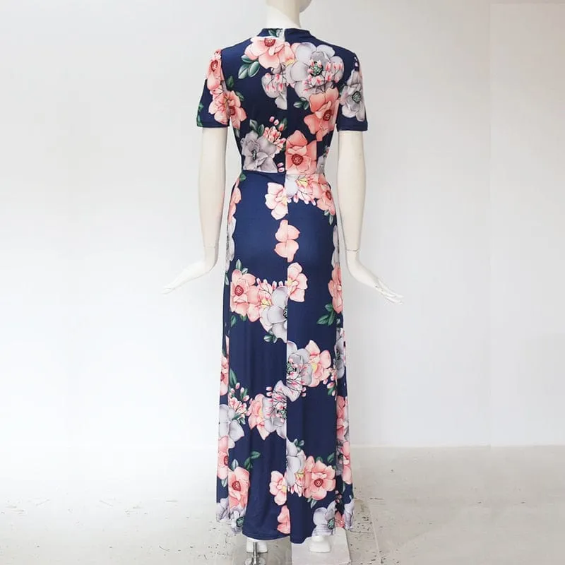 Floral Garden Long Maxi Dress - S-3XL - 3 Colors