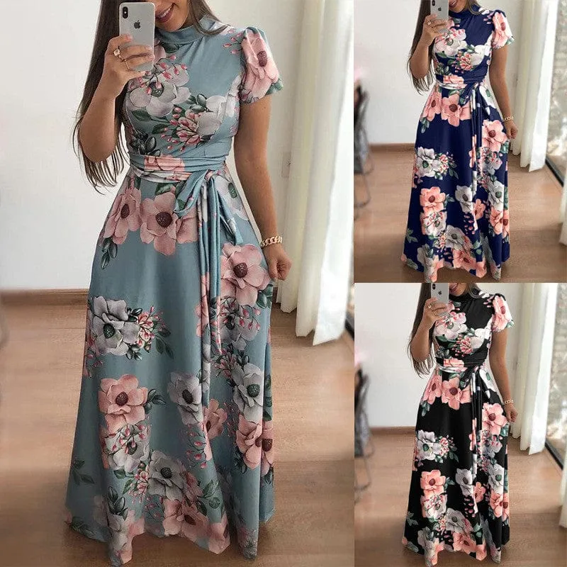 Floral Garden Long Maxi Dress - S-3XL - 3 Colors