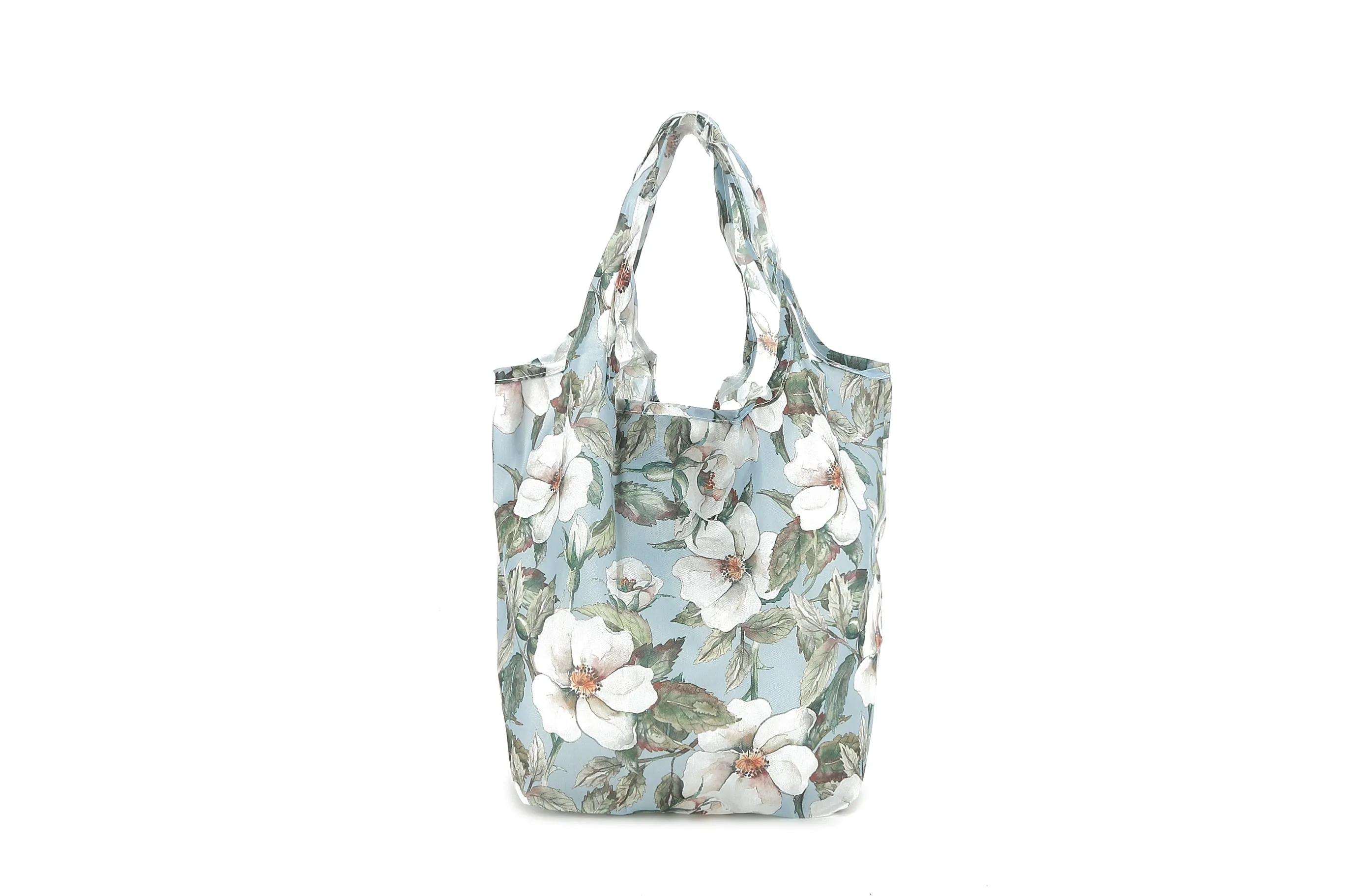 Foldable Bag Joy Hibiscus White Blue