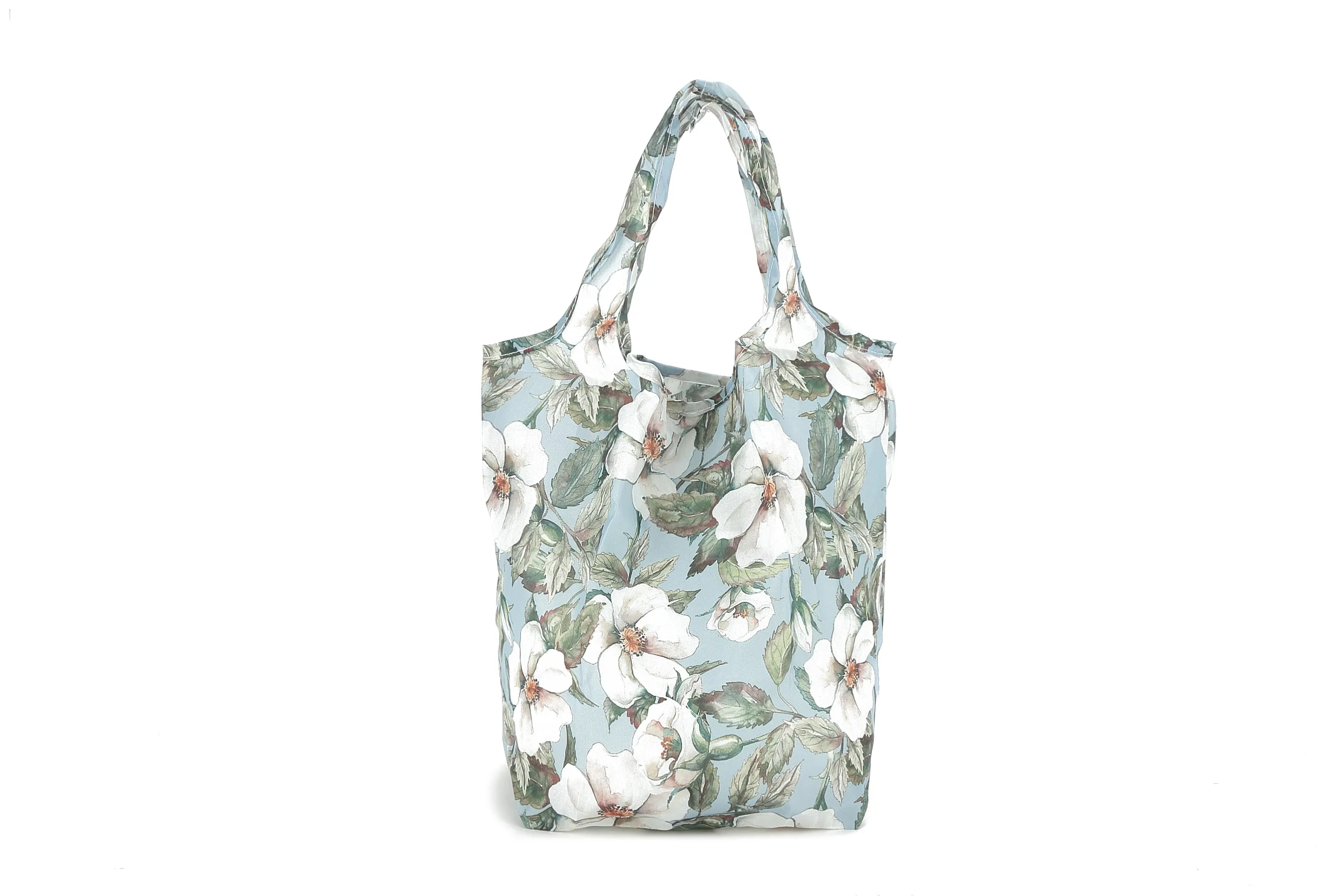 Foldable Bag Joy Hibiscus White Blue